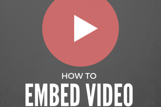HOW TO EMBED VIDEO