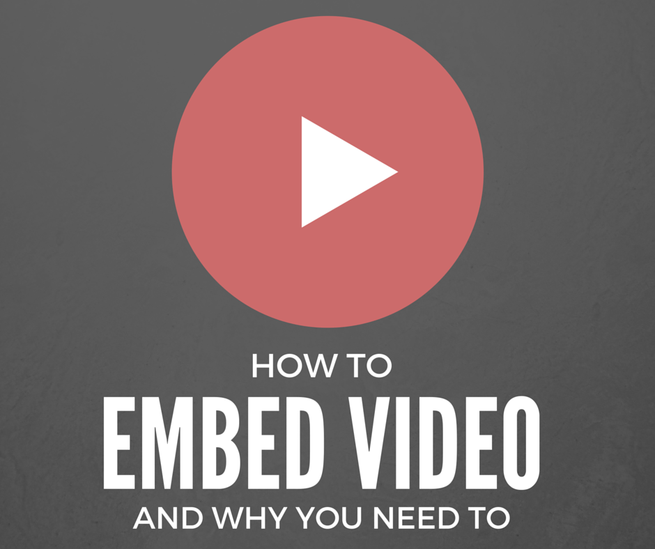 HOW TO EMBED VIDEO