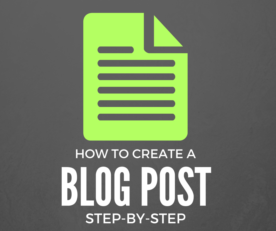 how to create a blog post