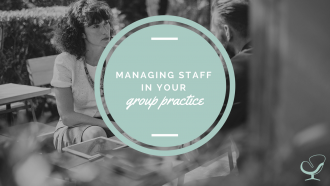 Managing staff in a group practice
