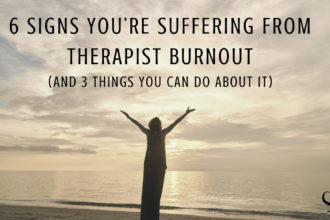 6 Signs You're Suffering From Therapist Burnout (and 3 Things You can Do About it) | Image showing person lifting hands to skies and representing freedom, rejuvenation, and renewed energy after suffering from therapist burnout | Practice of the Practice | Psychologist burnout | Mental Health Article