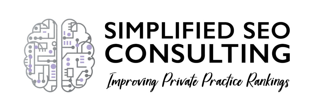 An image of Simplified SEO Consulting is captured as the sponsor on the Practice of the Practice podcast, a therapist podcast. Simplified SEO Consulting will help improve your private practice rankings and get you to the top of search engines.