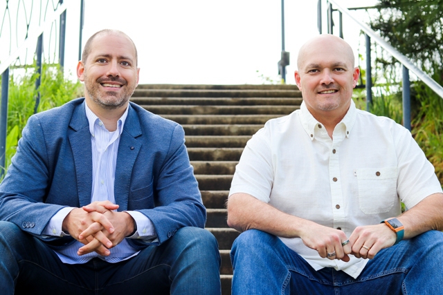 A photo of Aaron Potratz and Nathan Hawkins is captured. They are the Co-owners of Discover Counseling and Life Discovery Counseling. Aaron and Nathan are featured on the Faith in Practice podcast.