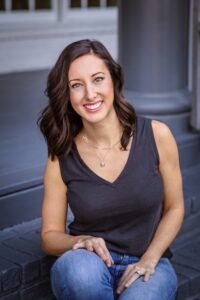 A photo of Molly Rose Speed, is captured. She is the founder of Virtual Assistant Management. Molly is featured on the Practice of the Practice, a therapist podcast.