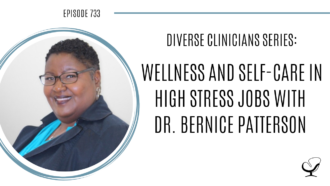 A photo of Dr. Bernice Patterson is captured. Dr. Bernice Patterson is a passionate and gifted psychologist, speaker, consultant, preacher, and author. Dr. Bernice Patterson is featured on Practice of the Practice, a therapist podcast.
