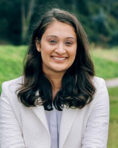 A photo of Dr. Shantha Gowda is captured. She is a licensed clinical health psychologist who is board certified in behavioral sleep medicine. Dr. Gowda is featured on the Practice of the Practice, a therapist podcast.