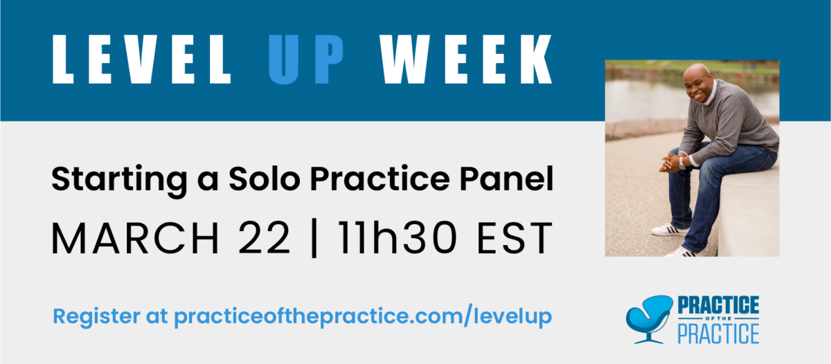 Image showing Brian Cooper as a Starting a solo practice panel member for Next Level Practice at Level Up Week 2023