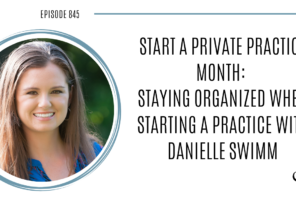 A photo of Danielle Swimm is captured. She is a group practice owner and entrepreneurial therapist. Danielle is featured on the Practice of the Practice, a therapist podcast.