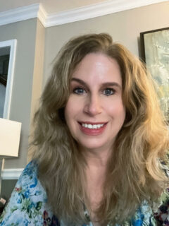 A photo of Lisa Duez is captured. She is the CEO of a successful seven-figure group practice. Lisa is featured on the Practice of the Practice, a therapist podcast.