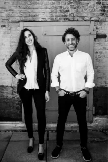 A photo of Jonathan Sabbagh and Myriam Barthes is captured. They are the Co-Founders of Journey Clinical, a platform expanding access to psychedelic-assisted psychotherapy. They are featured on the Practice of the Practice, a therapist podcast.